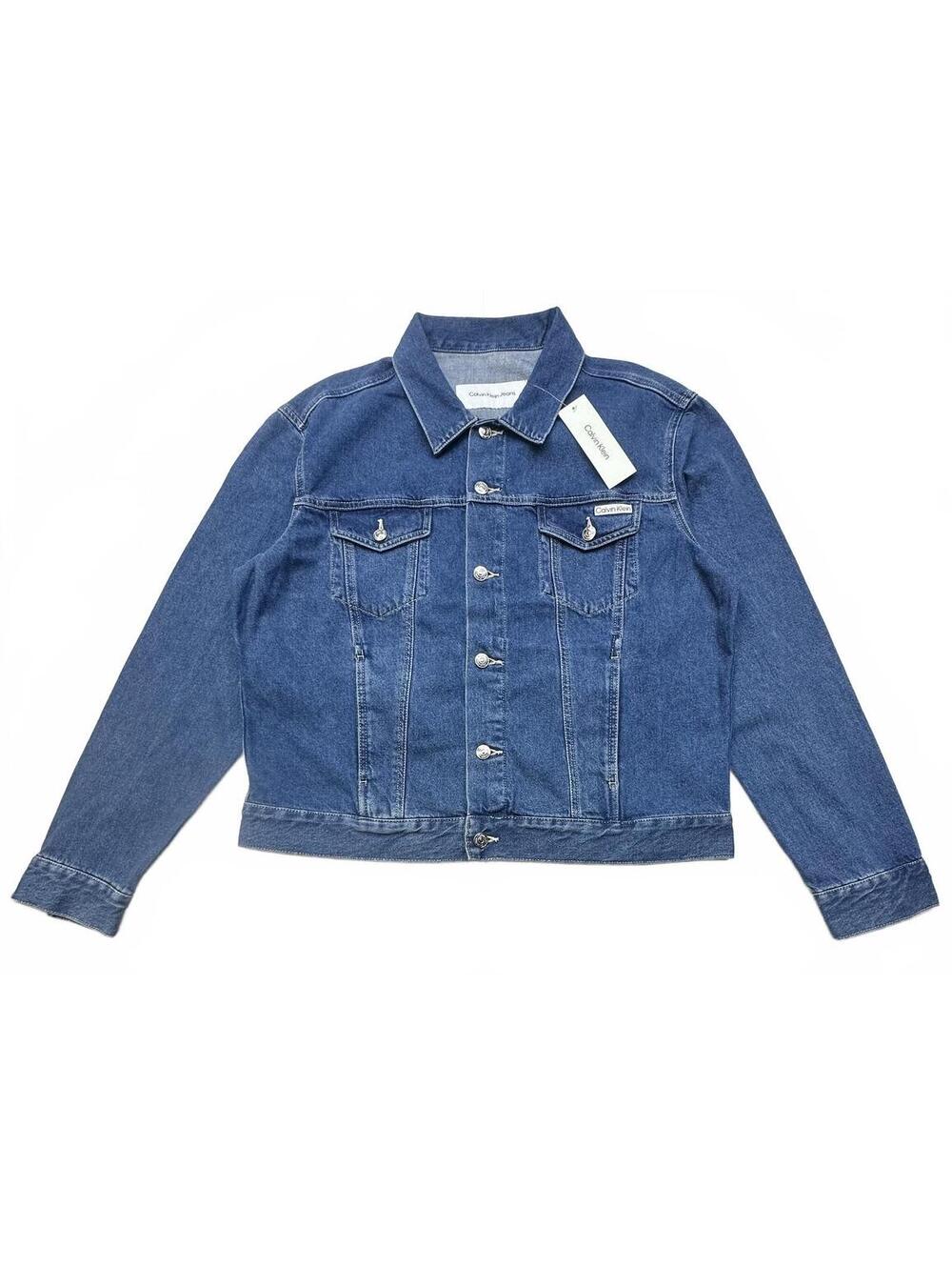 Calvin Klein Jeans Women’s XL Denim Trucker Jacket Blue Slate NWT $109